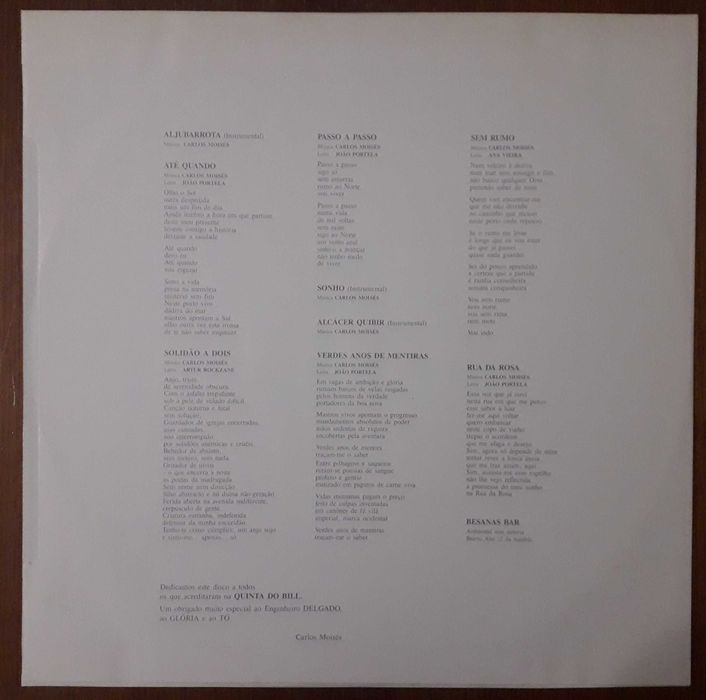 Quinta do Bill disco de vinil "Sem Rumo"