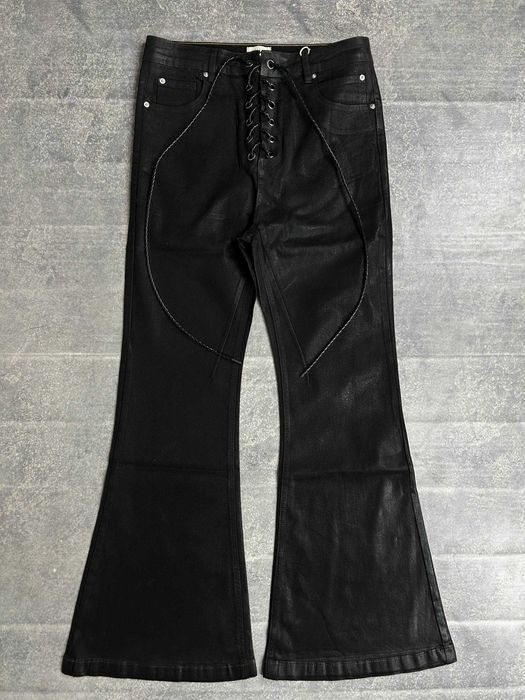 Джинси чорні faded archive черные джинсы distressed black waxed S M L