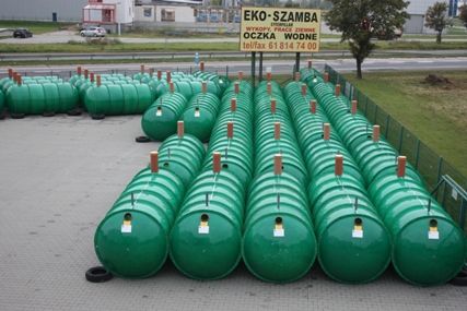Szambo ekologiczne - szamba - zbiornik na deszczówkę 8200 litrów.