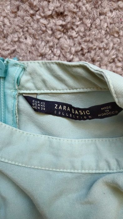 Sukienka miętowo-turkusowa oversize Zara rozm. XS