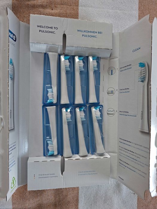 ORAL-B końcówki Pulsonic 8szt białe
