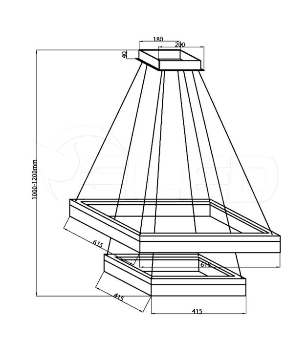 Lampa wisząca suftitowa Milagro ML82 uszkodzona do naprawy