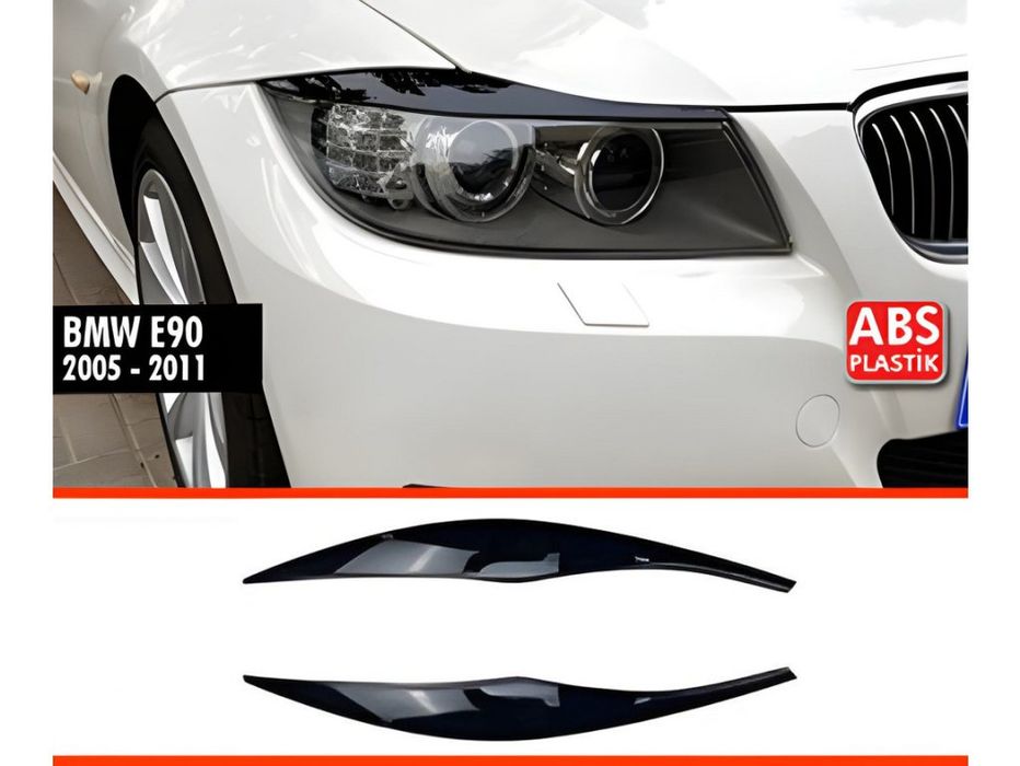 BMW 3 серія E90/E91 2005-2011 рр. Війки DPT (2шт, чорний глянець)