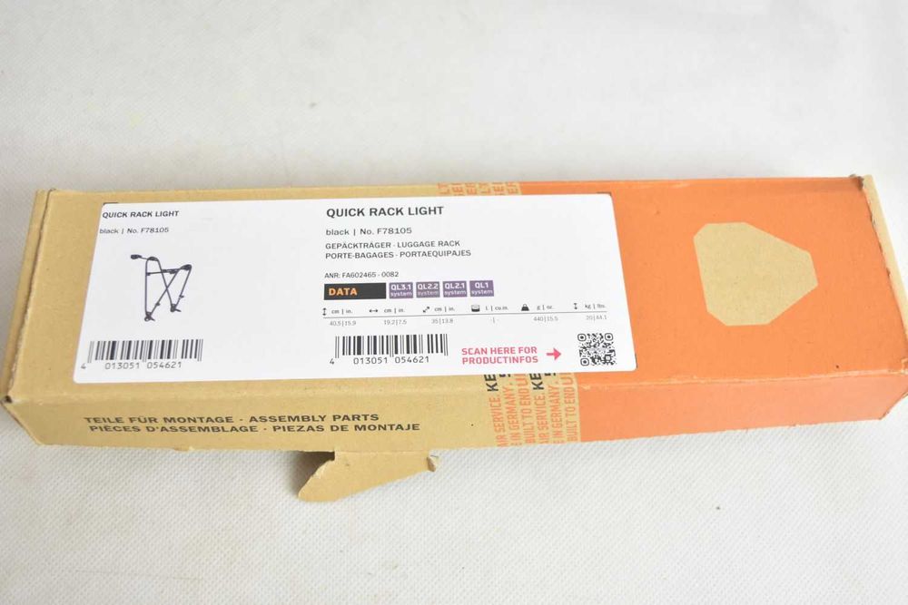 NIEUŻYWANY bagażnik rowerowy ORTLIEB quick rack light ! bez śrubek/plastików !