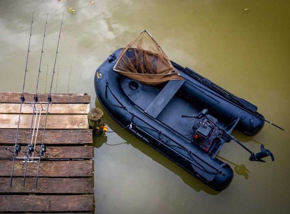 Ponton sportowy wędkarski 320 cm aluminiowa podłoga 55 kg Black Boat