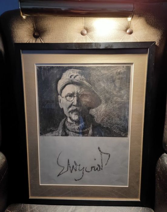 Portret Leon Wyczółkowski grafika,litografia