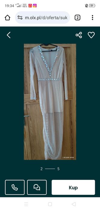 Sukienka tiulowa z cekinami