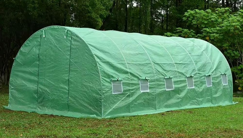 Теплиця парник 18 м² (6×3×2 м) оцинкована з UV-захистом Польща