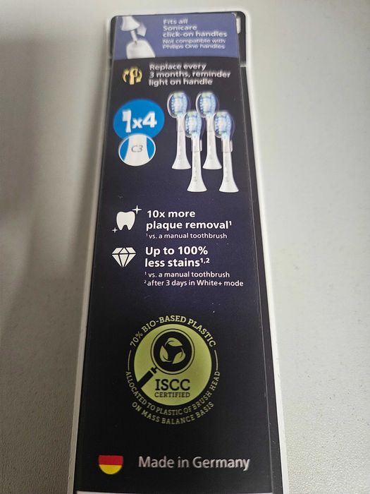 8 x końcówki Philips sonicare C3 - oryginalne HX9044/33 czarne i białe