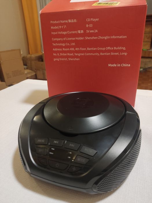 Nowy CD player radio FM aux odtwarzacz muzyki