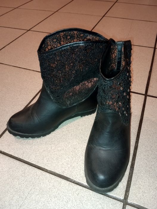 Botki damskie czarne