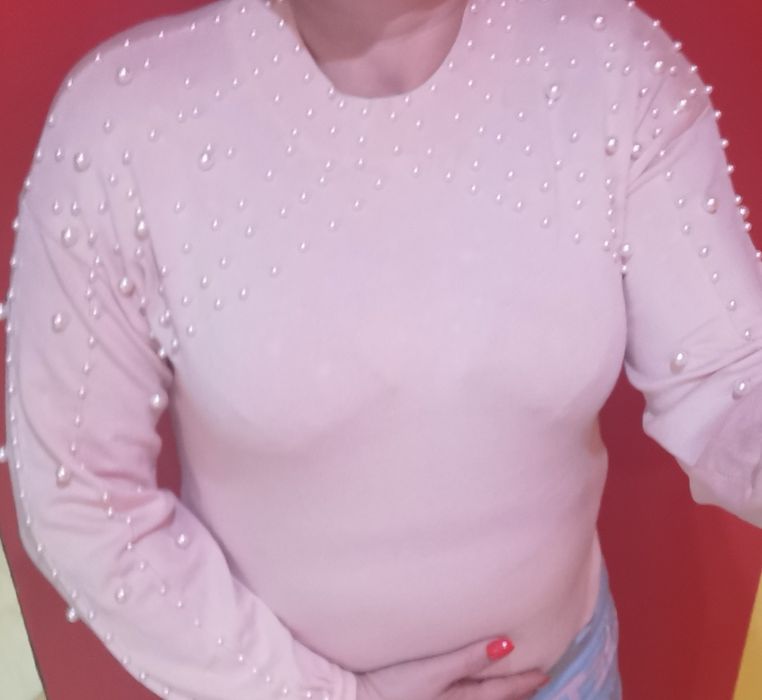 Sweterek sweter perełki