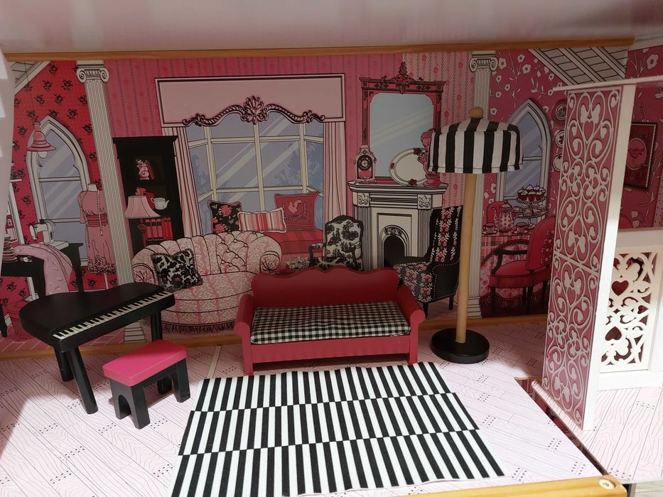 KidKraft domek dla lalek drewniany maxi wys. 121 cm + mebelki Ikea