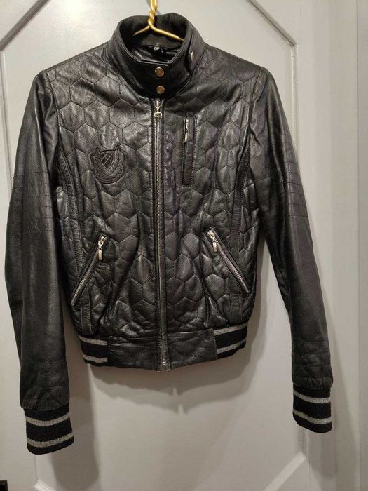 Коротка шкіряна куртка (натуральна шкіра) XS