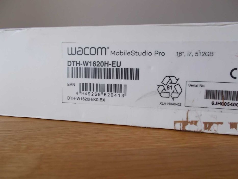 Wacom MobileStudio 16 4K ,DTH-W1620H i7-6567U 16GB 512 Dysk