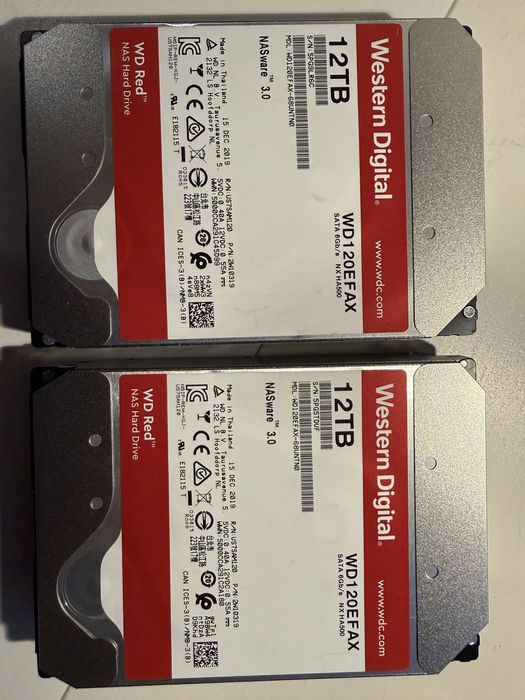 2x HDD Western Digital WD Red 12TB – NAS – 100% Funcionais
