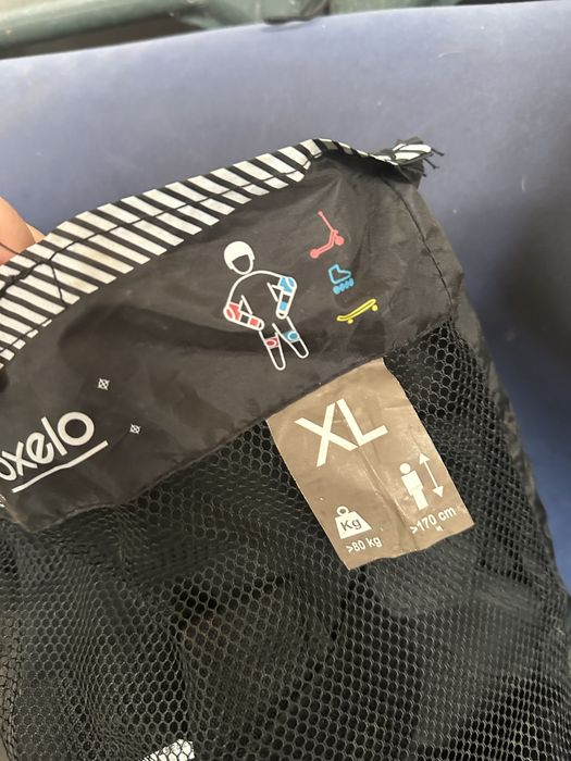 Conjunto de patins e proteções