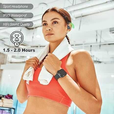 Słuchawki Bluetooth 5.3 Bezprzewodowe Wodoodporne IPX5 Mikrofon 825