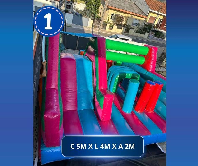 Aluguer de insuflável Profissional / Pista de Obstáculos