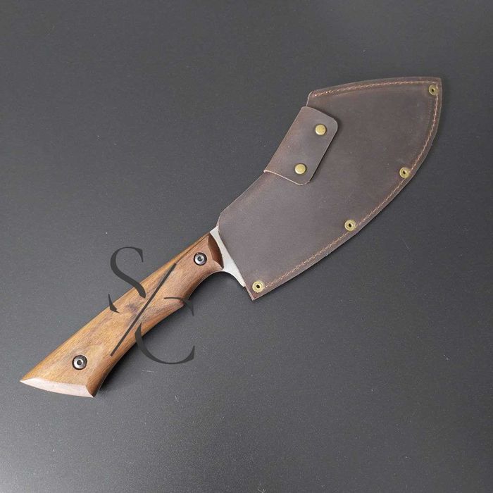 Універсальний кухоний ніж"Клевер", кухонный нож тяпка, серб