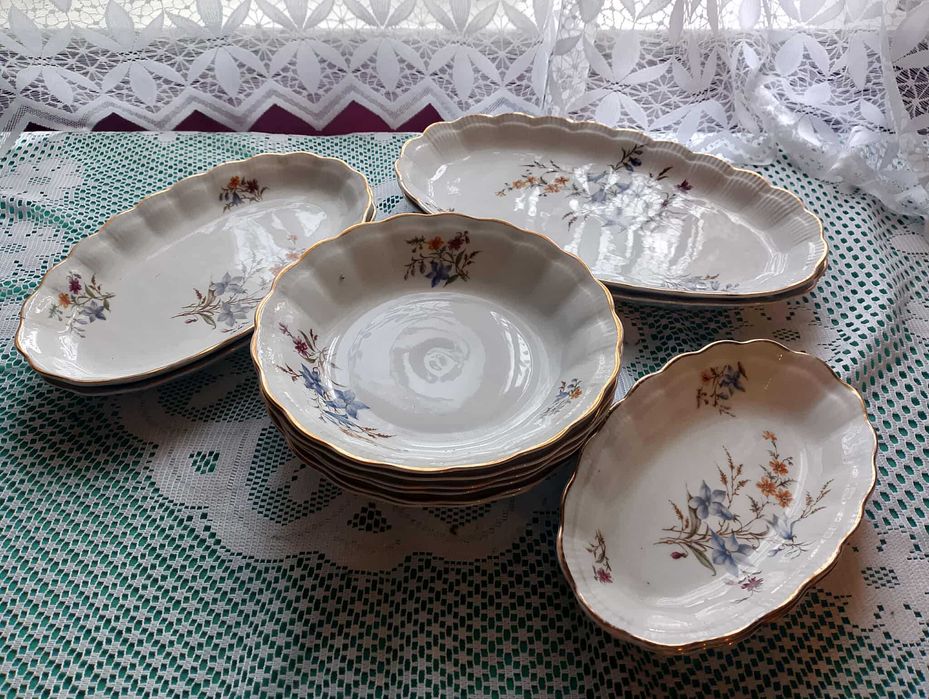 Zestaw Półmisków na przekąski Porcelana Wałbrzych