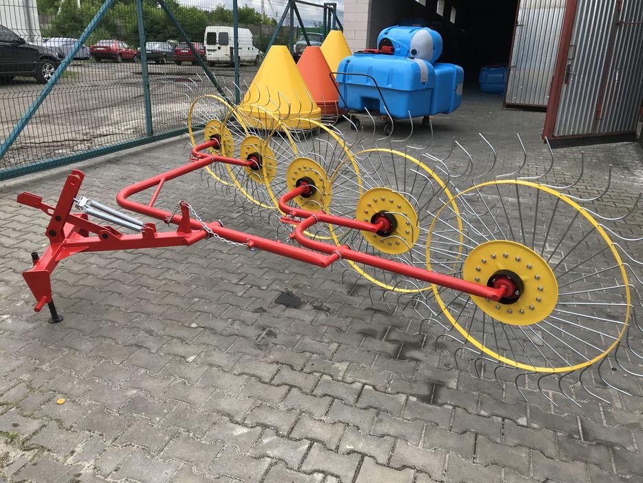 Грабли ворошилки, сенограбалка, граблі сонечко 4-5 коліс Wirax Польща