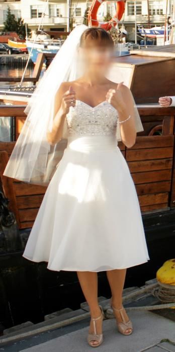 SUKNIA ŚLUBNA MIDI sweetheart 36