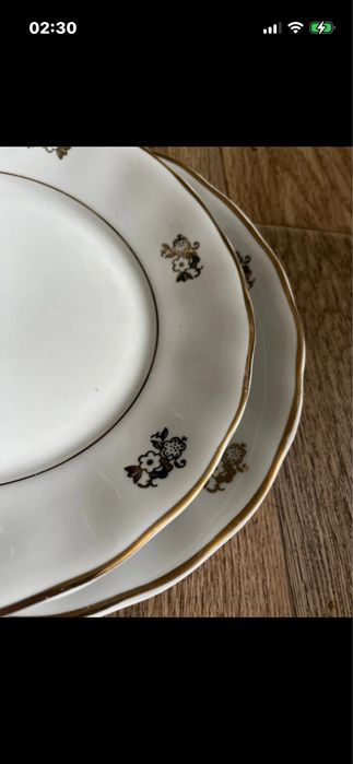 Porcelana Karolina prl Wałbrzych sześć talerzy
