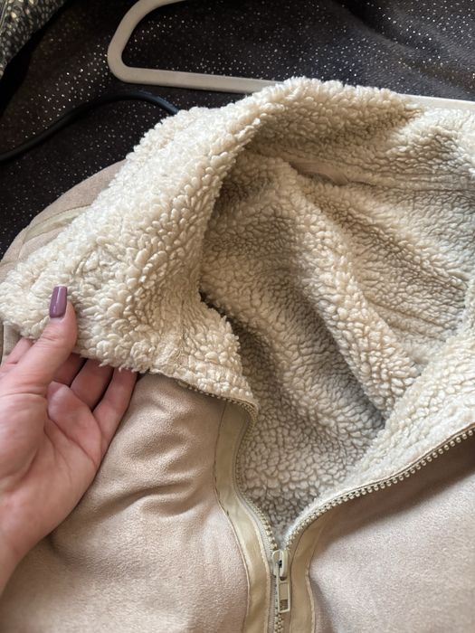 Kożuszek/baranek beżowy M