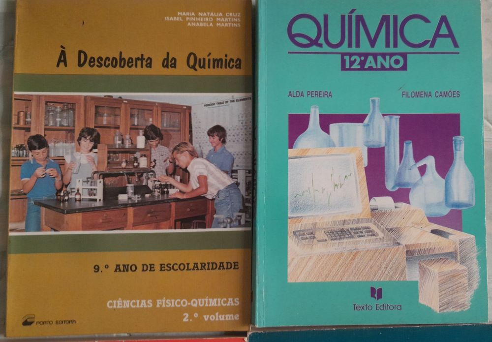Manuais escolares - anos 90 - Matematica , Biologia e Quimica
