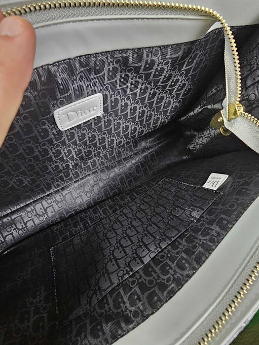Torebka damska Christian Dior biznesowa nowość jasna płótno kuferek