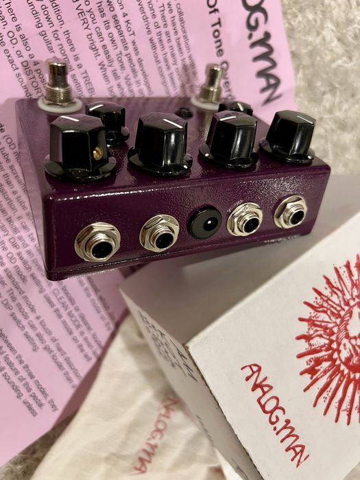 Analogman King Of Tone 4 jack! OD/Boost/Distortion USA komplet