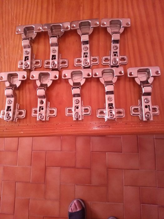 9 dobradiças em aço inoxidável como novas