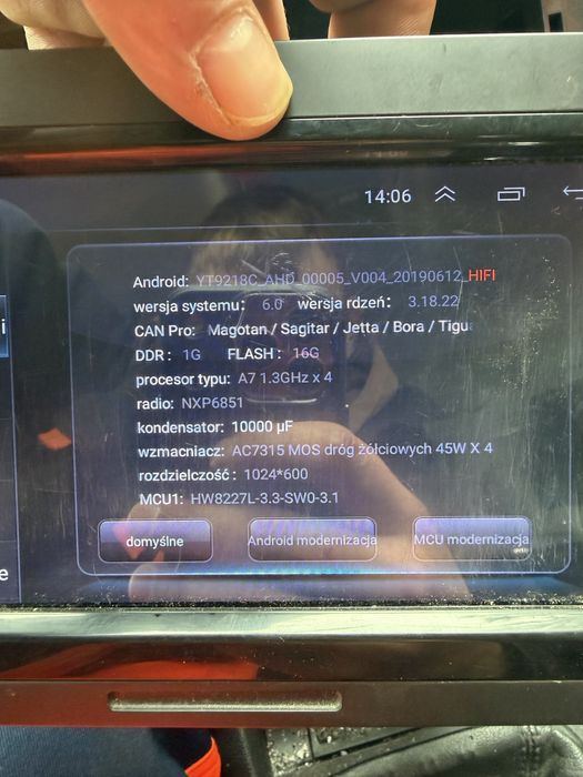 Radio android golf 5 itp