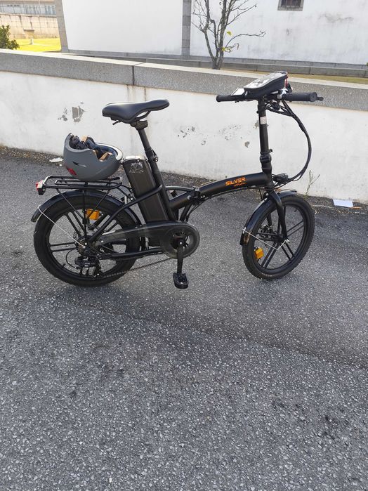 Bicicleta elétrica dobrável silver