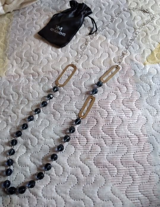 Colar de prata dourada