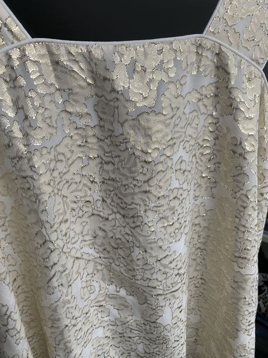 Massimo Dutti jedwabny top bluzka złota nitka silk seta 38 M 40