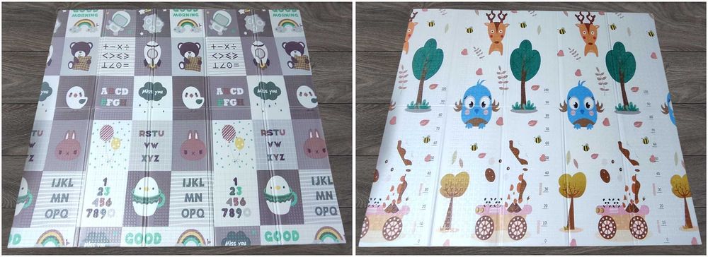 Дитячий термокилимок 180х200 см, спінений килимок для дітей без запаху