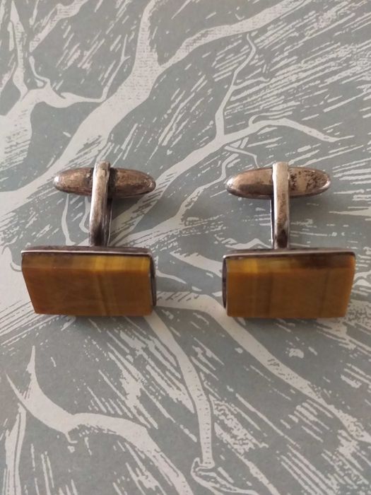 botões de punho em prata