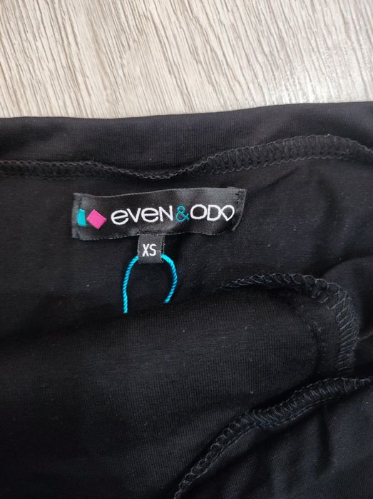 Sukienka czarna tuba obcisła midi even&odd XS za kolano bez ramiączek