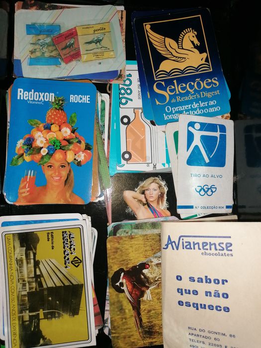 Calendários de bolso antigos décadas de 80 e 90