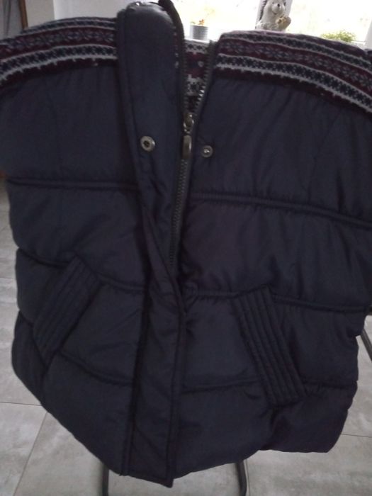 Granatowa kamizelka ocieplana XL
