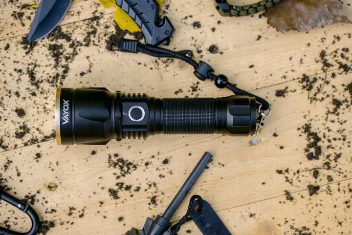 ZESTAW Latarka LED taktyczna MOCNA aluminiowa ZOOM przybliżenie 1200lm