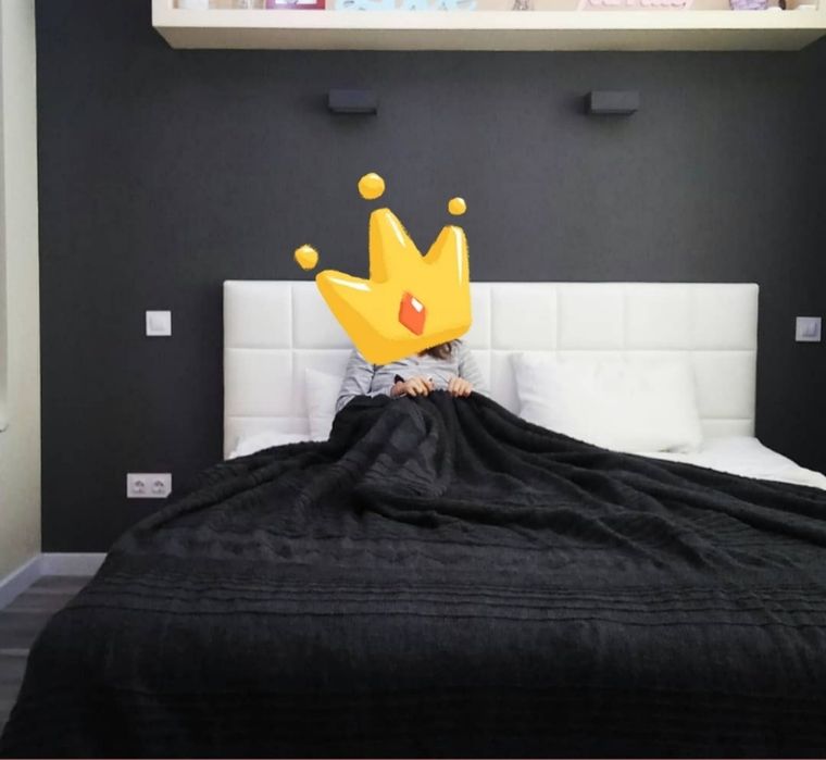 Шикарный вязанный плед на кровать (ручная работа)