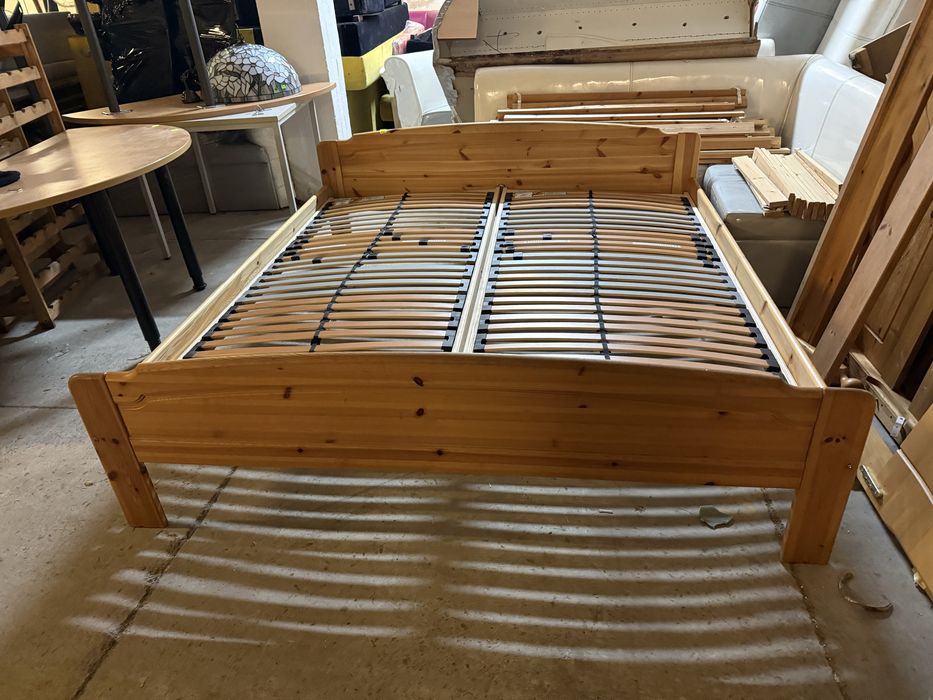 Łóżko drewniane z Holandii | 180x200 sosnowe + stelaze DOWOZ