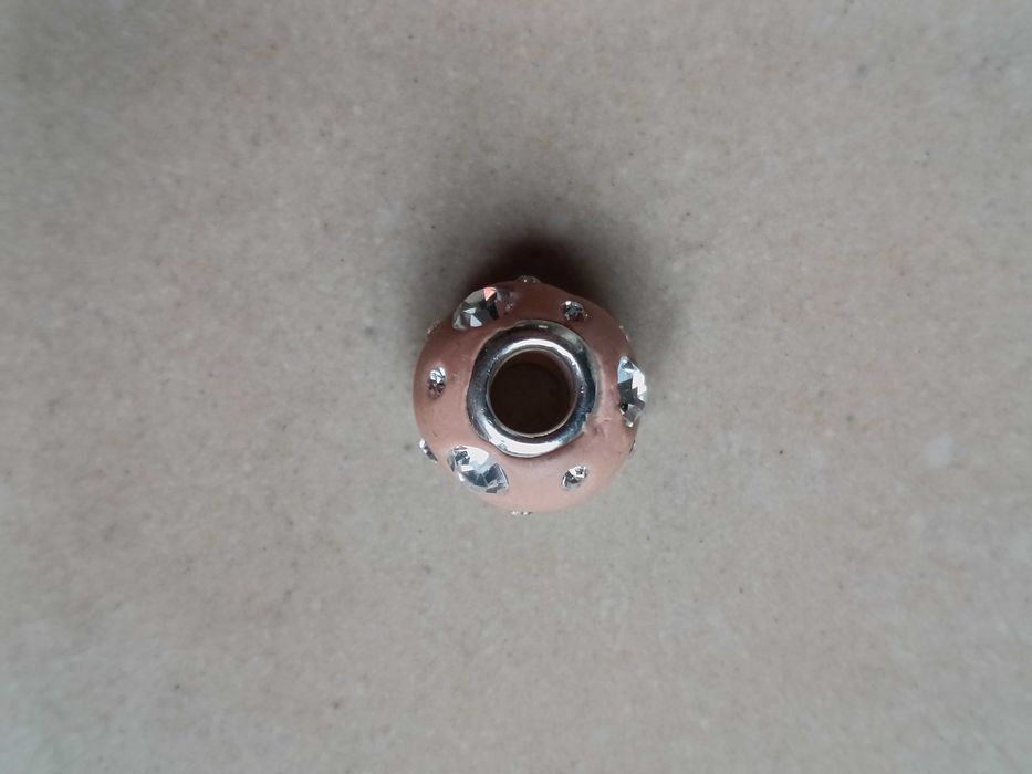 Kremowy Charms Beads Zawieszka z cyrkoniami Pasuje do Pand. Sr 925