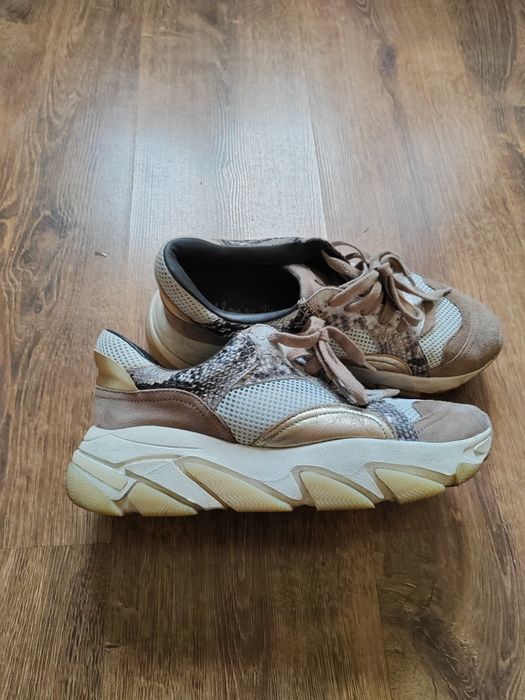 Alma en pena skórzane sneakersy 42 beżowe
