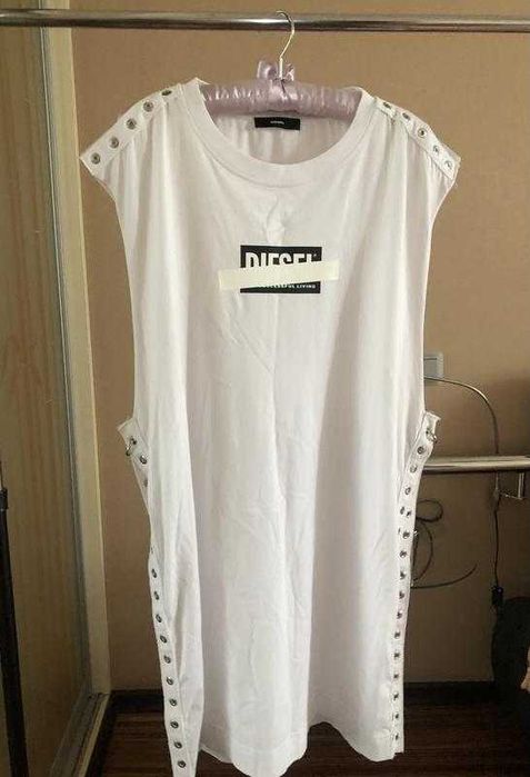 Diesel женская удлиненная майка, майка платье сукня-майка Дізель