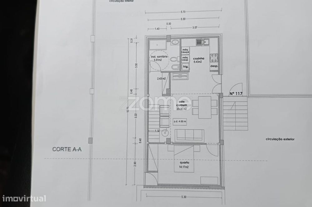 Loja Convertida em Habitação T1+2