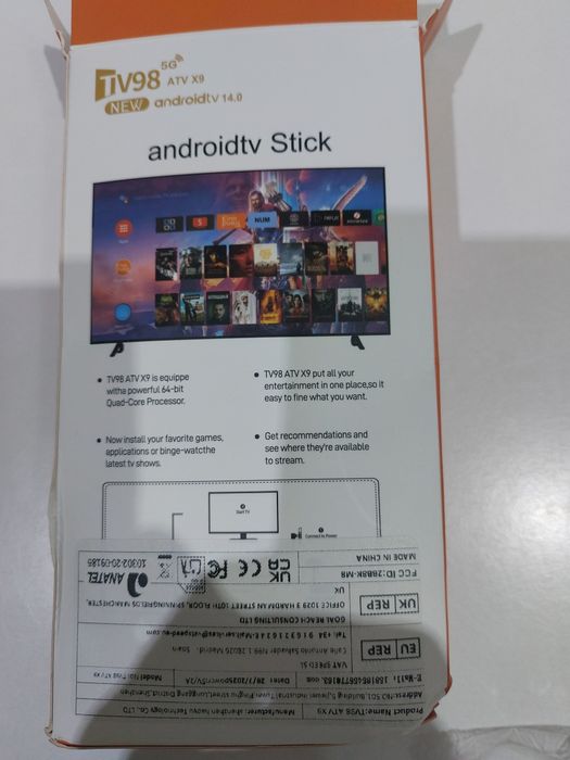 Smart TV Stick TV98 ATV X9